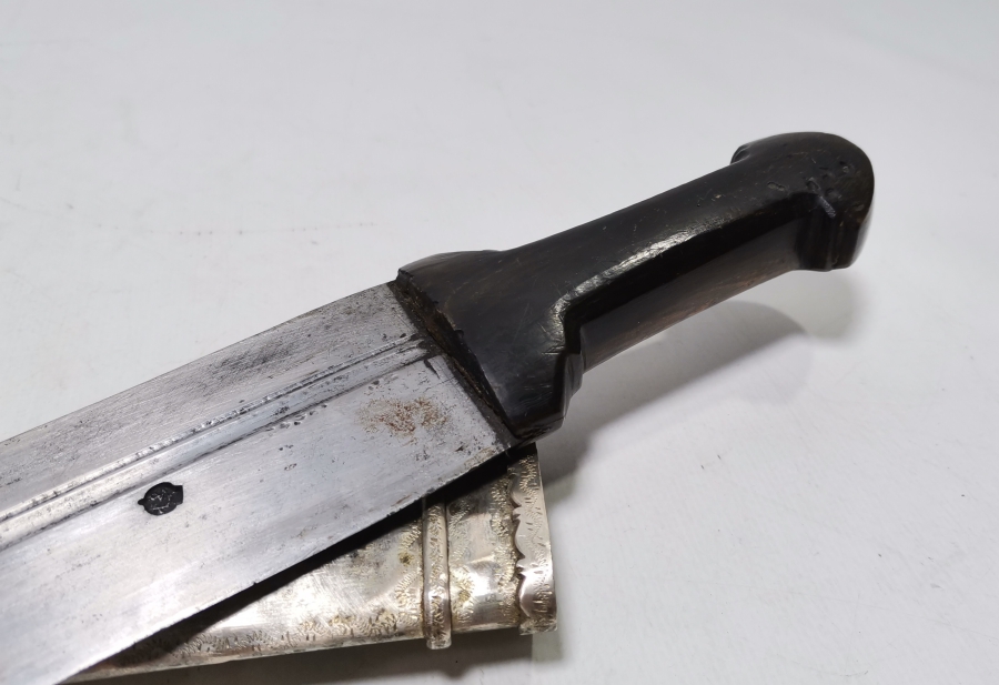 ÇİFT YÜZÜ USTA DAMGALI DEV BOYDA OSMANLI DÖNEMİ ÇERKEZ KAMASI