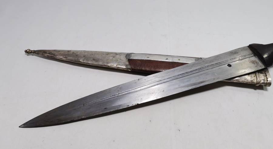 ÇİFT YÜZÜ USTA DAMGALI DEV BOYDA OSMANLI DÖNEMİ ÇERKEZ KAMASI