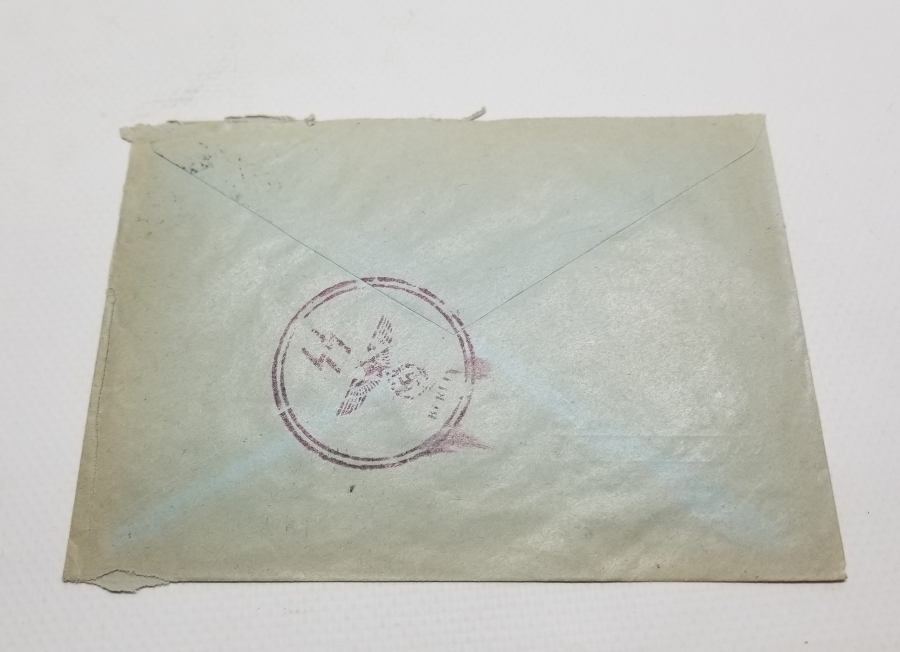 ÜZERİ NAZİ DAMGALI VE HİTLER PULLU 2. DÜNYA SAVAŞI ANTİKA MEKTUP ZARFI