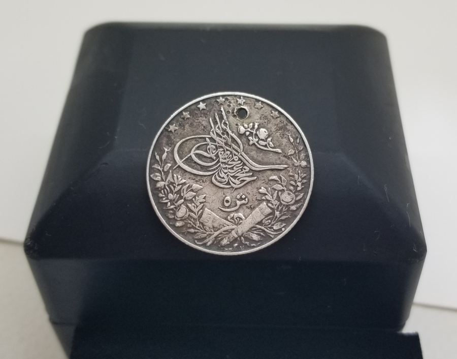 MEHMET REŞAT DÖNEMİ GÜMÜŞ MISIR 5 KURUŞ