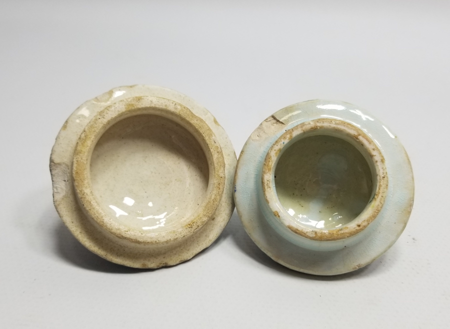 OSMANLI DÖNEMİ İKİ ADET KÜTAHYA KAVANOZ KAPAĞI