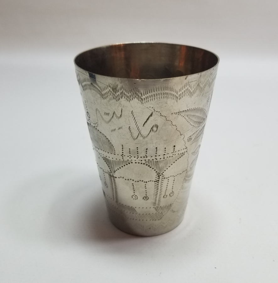 ÇİNTEMANİ İŞÇİLİKLİ ANTİKA ŞERBET BARDAĞI