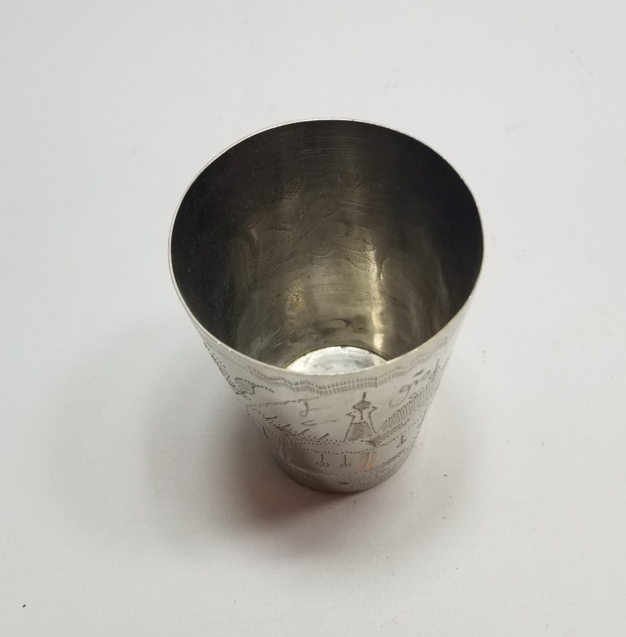 ÇİNTEMANİ İŞÇİLİKLİ ANTİKA ŞERBET BARDAĞI