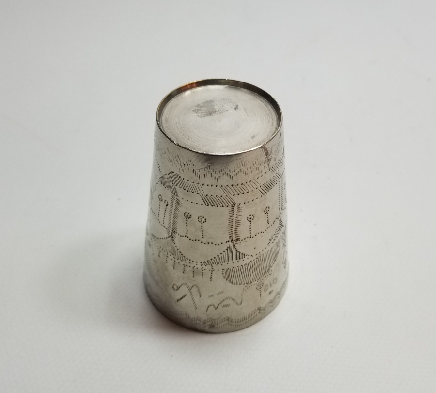 ÇİNTEMANİ İŞÇİLİKLİ ANTİKA ŞERBET BARDAĞI