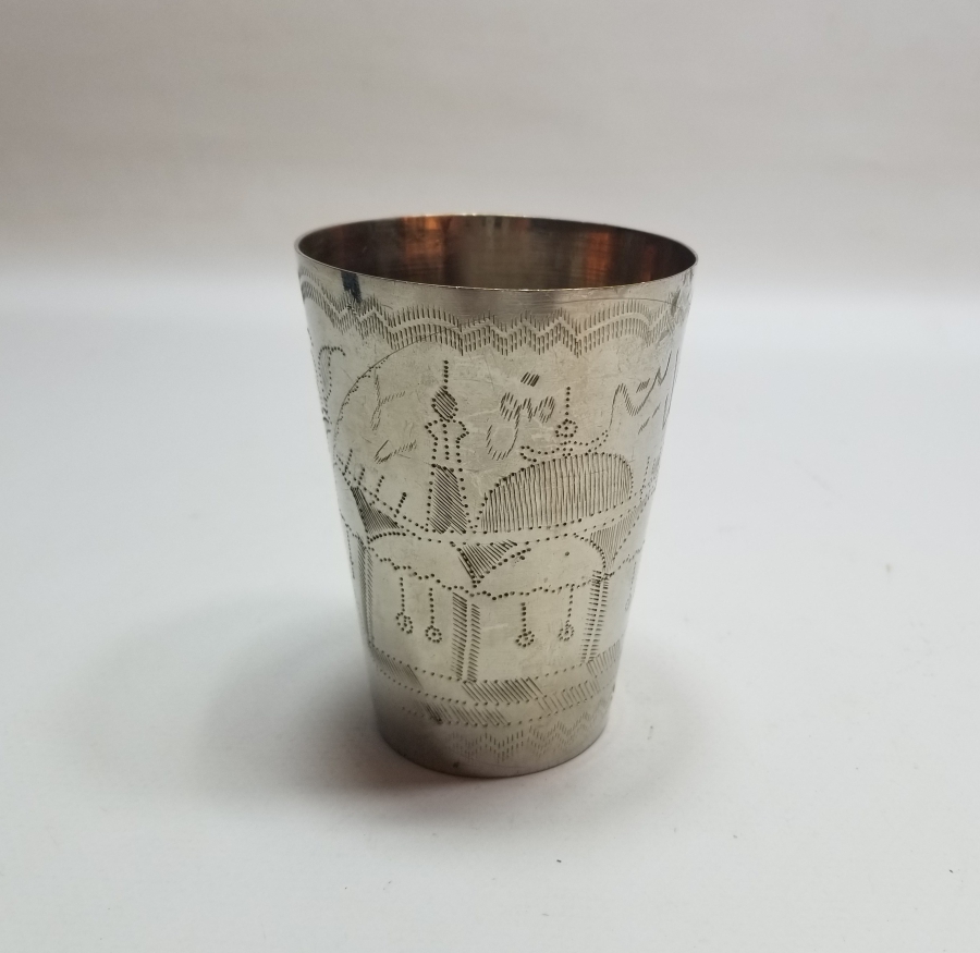 ÇİNTEMANİ İŞÇİLİKLİ ANTİKA ŞERBET BARDAĞI