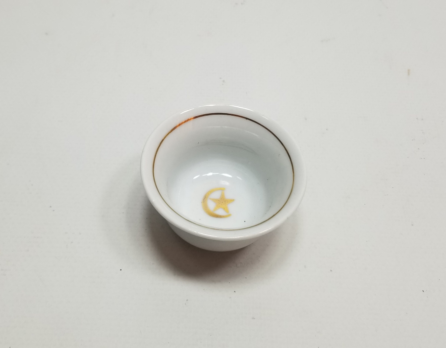 İÇİ AY YILDIZ FİGÜRLÜ ANTİKA ZARF FİNCANI