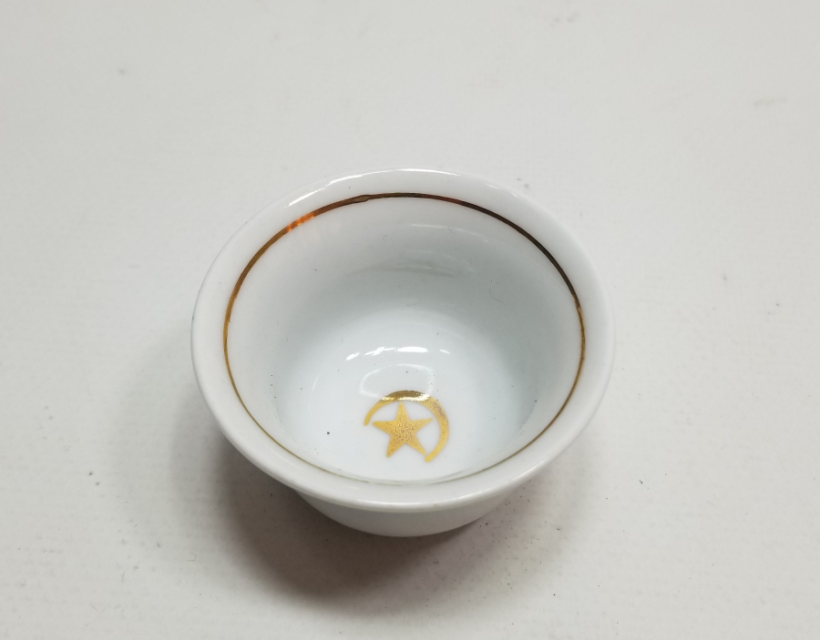 İÇİ AY YILDIZ FİGÜRLÜ ANTİKA ZARF FİNCANI