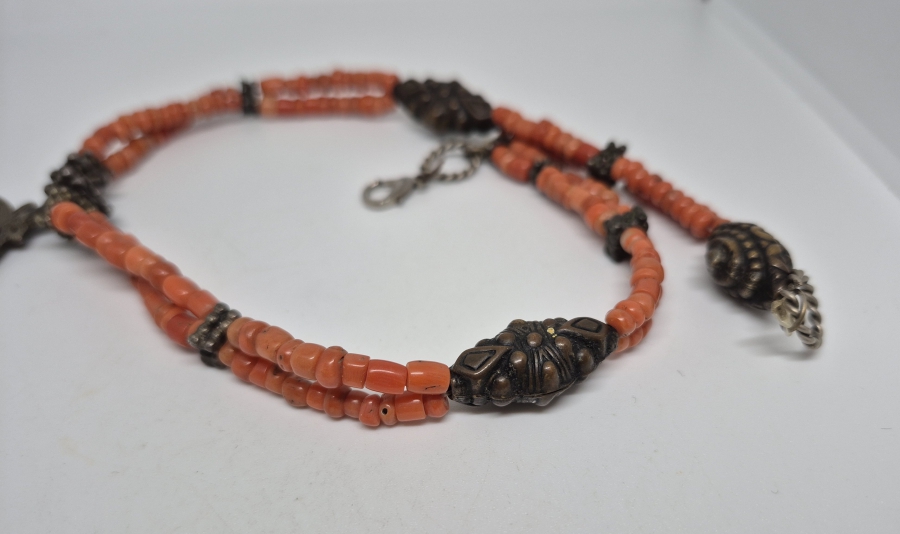 MERCAN TAŞLI OSMANLI DÖNEMİ FATMA ANANIN ELİ TILSIM KOLYE