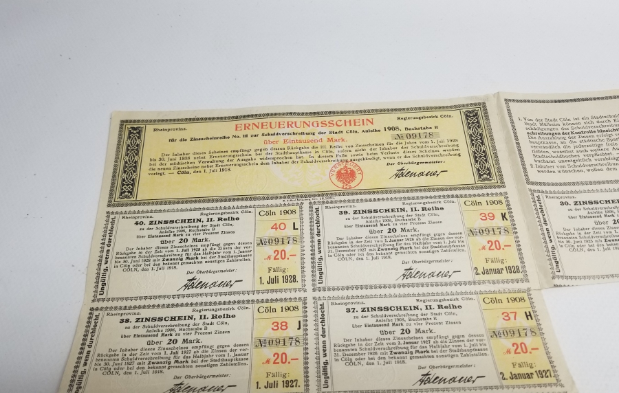 1920LERDEN ALMAN HİSSE SENEDİ