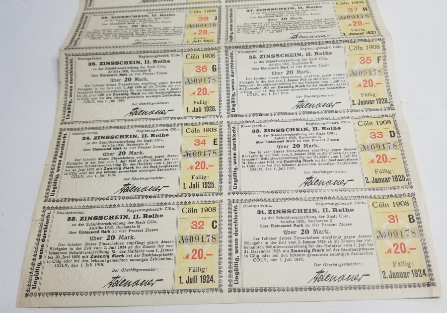 1920LERDEN ALMAN HİSSE SENEDİ