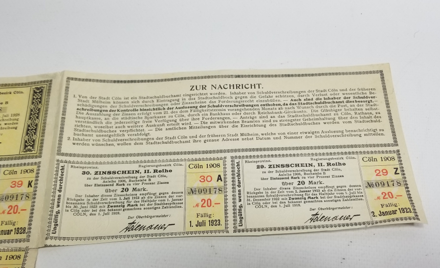 1920LERDEN ALMAN HİSSE SENEDİ