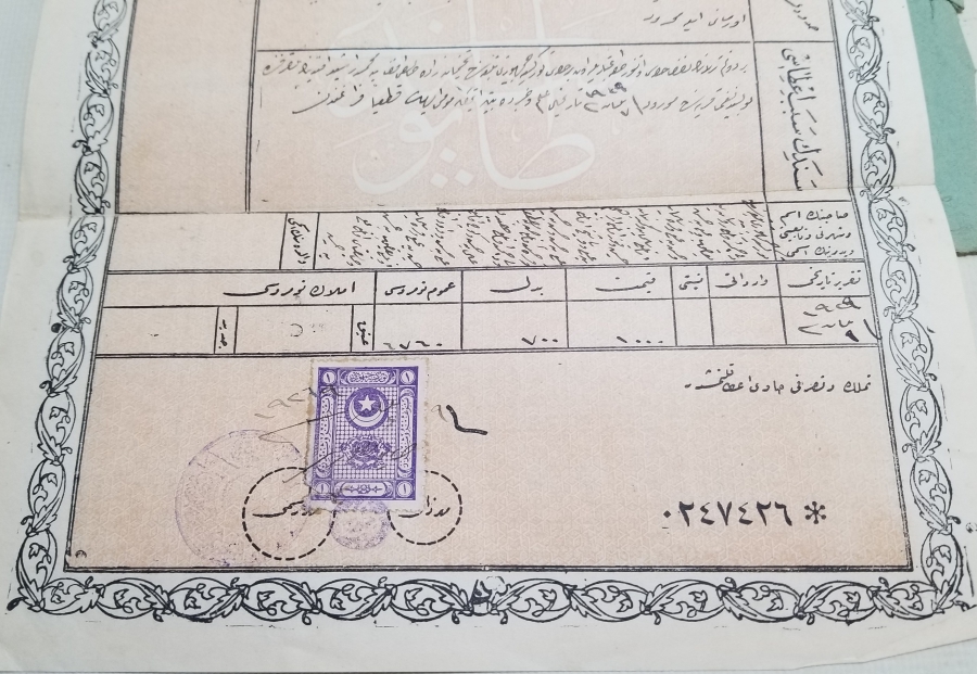 ORİJİNAL KARTONUNDA CUMHURİYET BAŞLARI SENED-İ HAKANİ - TAPU