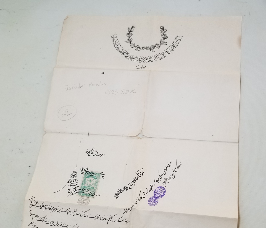 BOL PULLU OSMANLI DÖNEMİ BÜYÜK BOY HÜCCET - MAHKEME KARARI