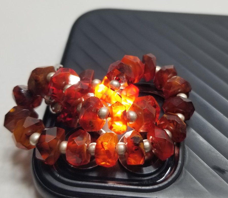 ÖZEL YAPIM DAMLA KEHRİBAR BİLEKLİK