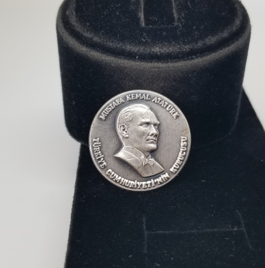 ANTİKA GÜMÜŞ ATATÜRK ROZETİ