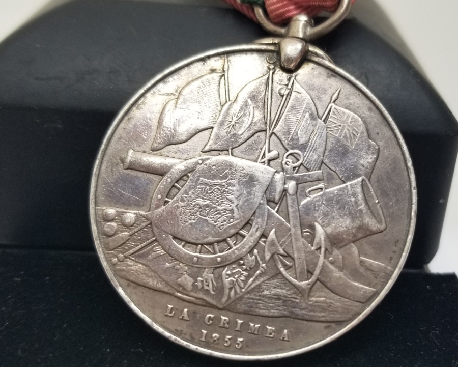 ORİJİNAL KURDELASIYLA OSMANLI TİPİ GÜMÜŞ KIRIM MADALYASI