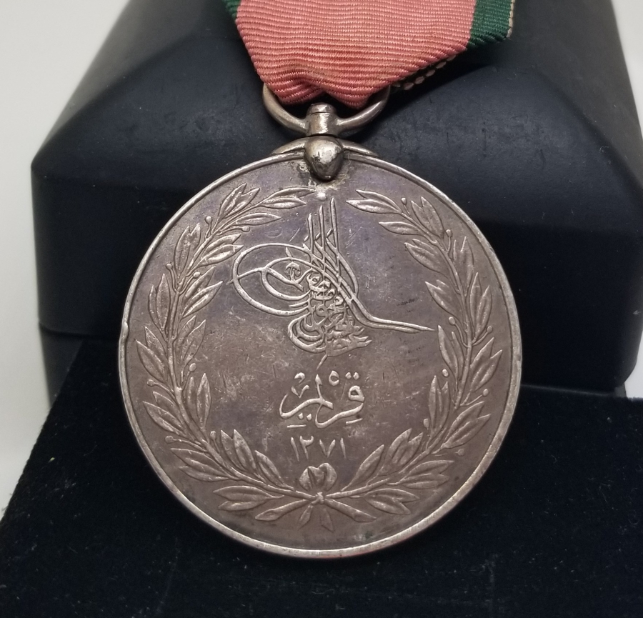 ORİJİNAL KURDELASIYLA OSMANLI TİPİ GÜMÜŞ KIRIM MADALYASI