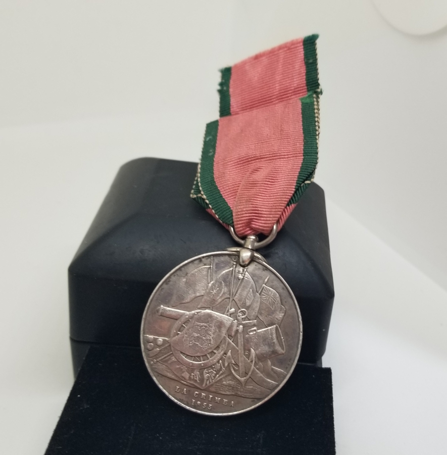 ORİJİNAL KURDELASIYLA OSMANLI TİPİ GÜMÜŞ KIRIM MADALYASI