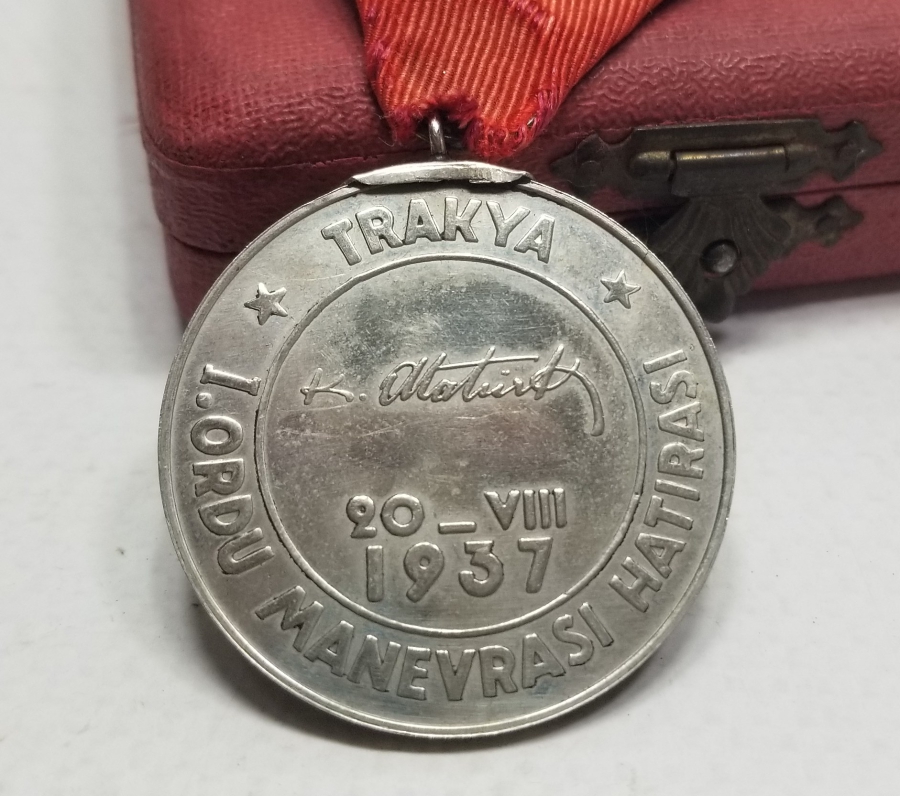 ORİJİNAL KUTUSUNDA TRAKYA 1.ORDU MANEVRASI HATIRASI MADALYA