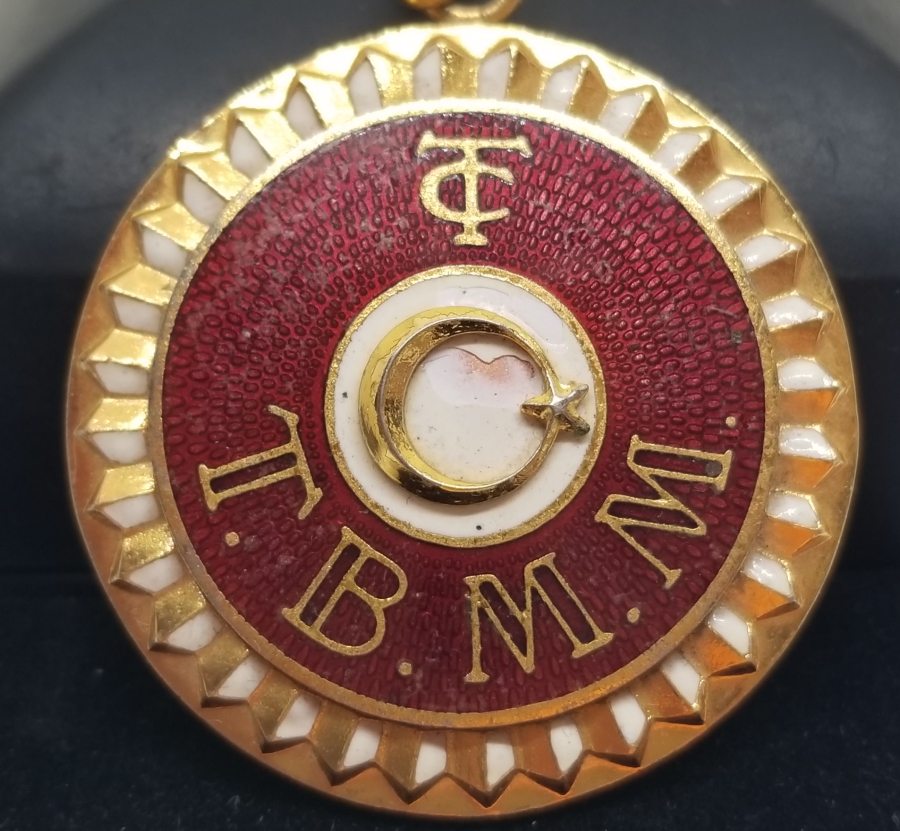 İLK DÖNEM MİNE İŞÇİLİKLİ ANTİKA MİLLETVEKİLİ ROZETİ - VEKİL ROZETİ