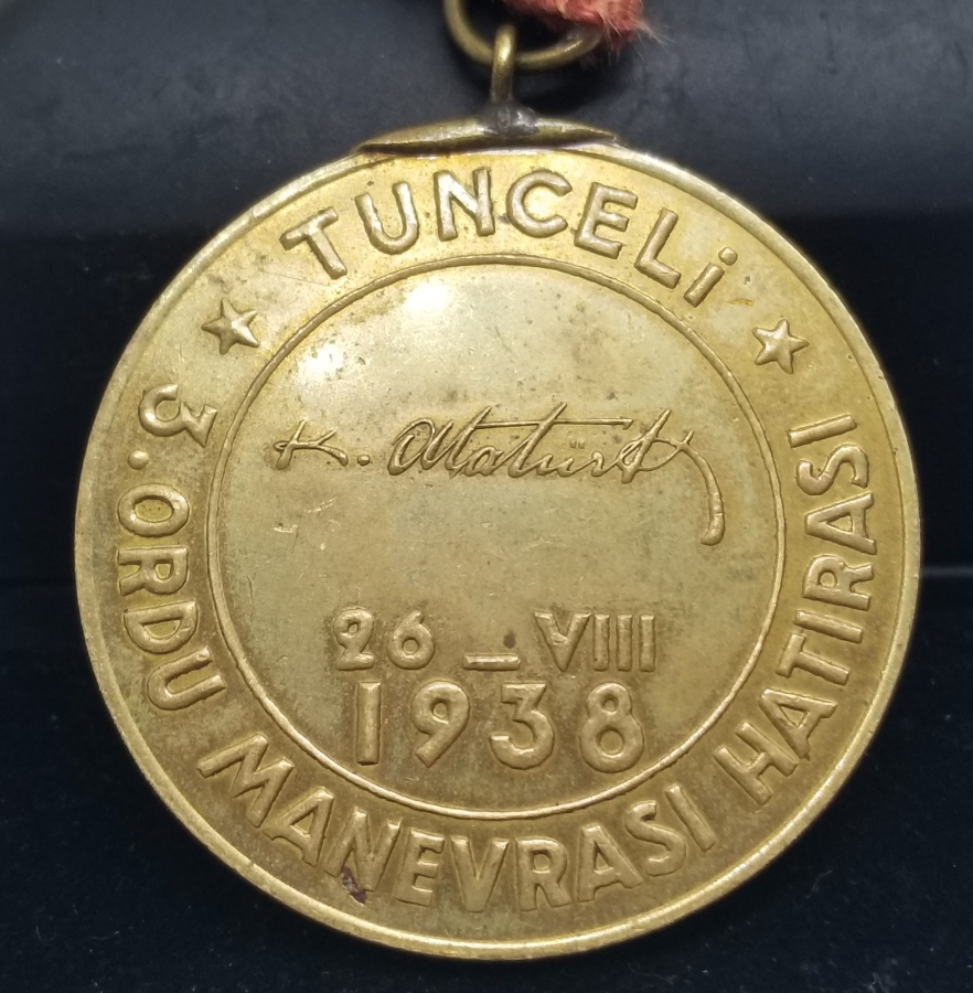 İLK 500 BASKI TUNCELİ 3.ORDU MANEVRA HATIRASI MADALYA