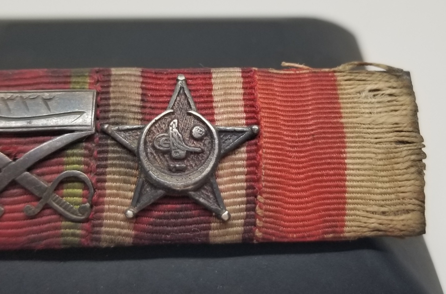 1.DÜNYA SAVAŞINA KATILMIŞ BİR ÜST RÜTBELİ SUBAYIMIZA AİT MİNYATÜR MADALYALI BAR - BARET