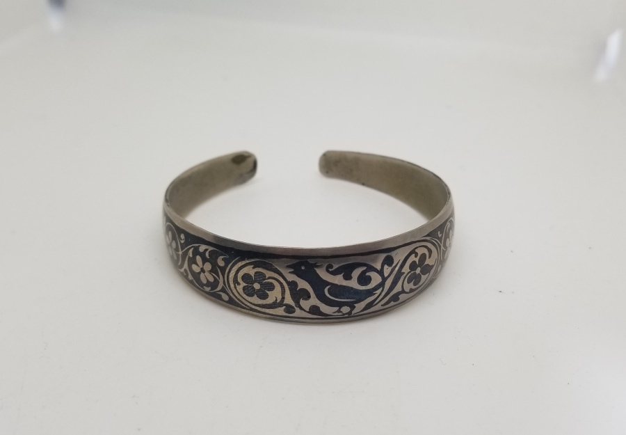 OSMANLI DÖNEMİ NADİR TİPTE SAVATLI GÜMÜŞ KULA BİLEZİK