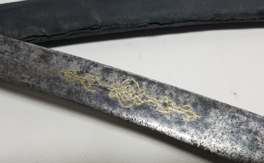 ALTIN ÇAKMA İŞÇİLİKLİ YENİÇERİ YATAĞAN KILICI