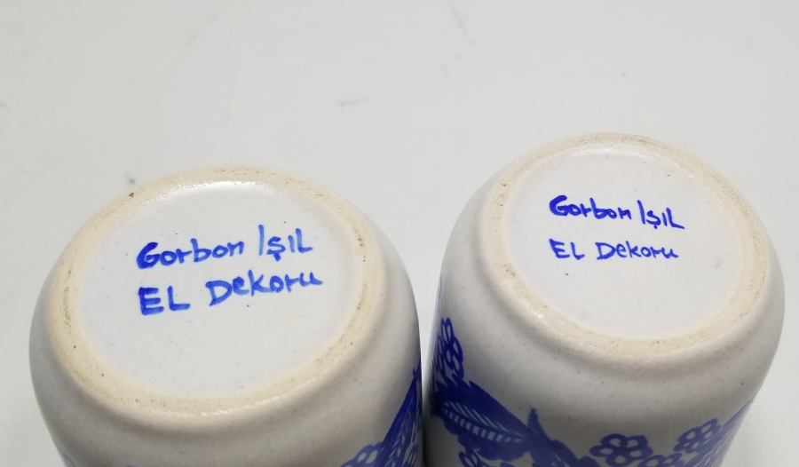 İKİ ADET EL BOYAMA LİKÖR BARDAĞI