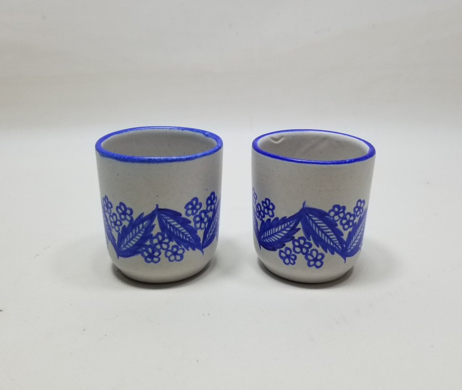 İKİ ADET EL BOYAMA LİKÖR BARDAĞI