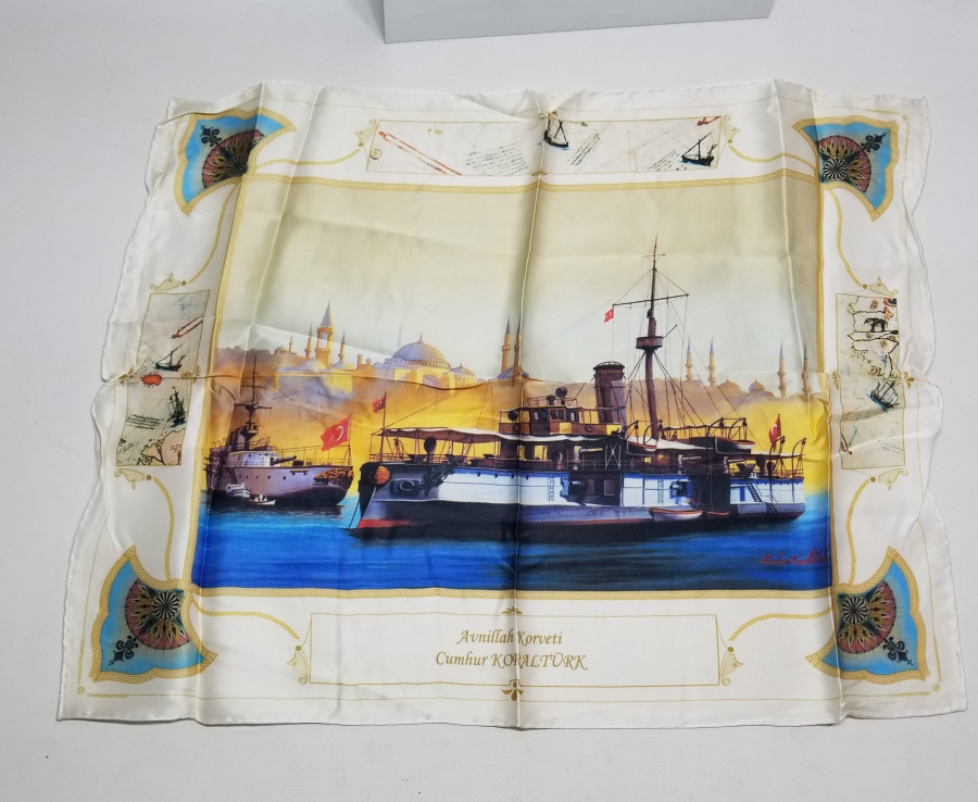 DENİZ MÜZESİ HATIRASI İPEK MENDİL
