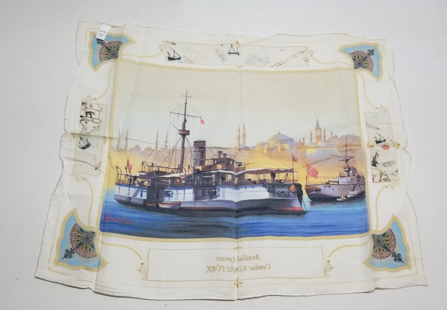 DENİZ MÜZESİ HATIRASI İPEK MENDİL
