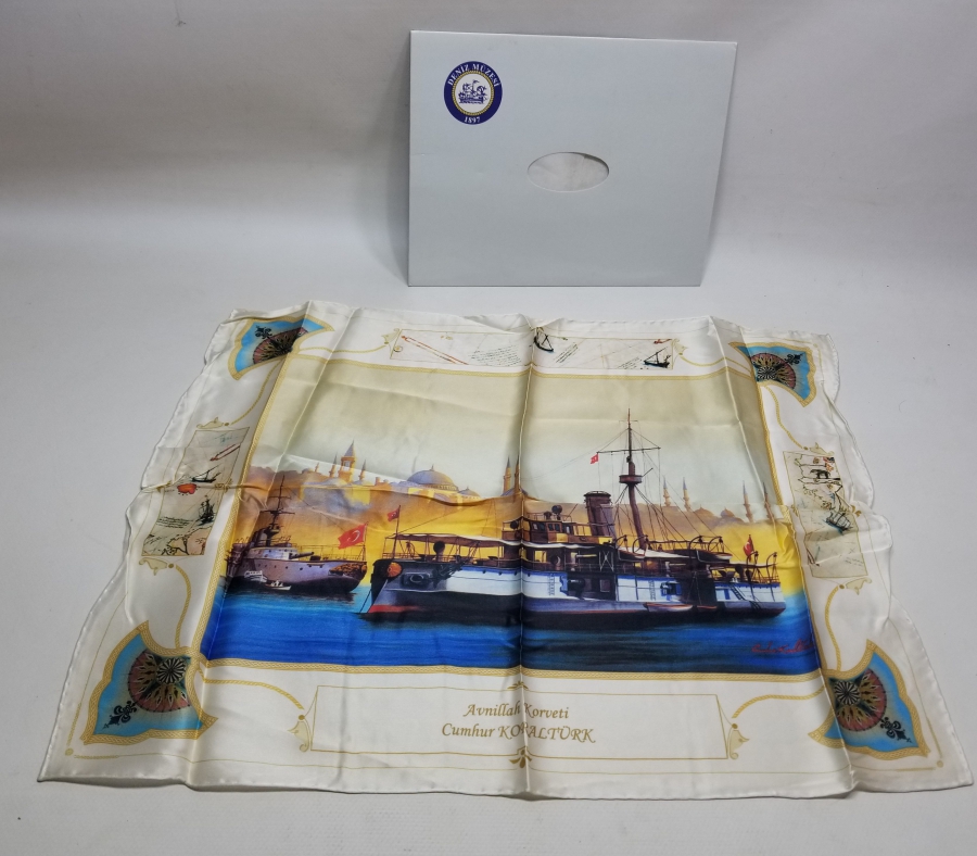 DENİZ MÜZESİ HATIRASI İPEK MENDİL