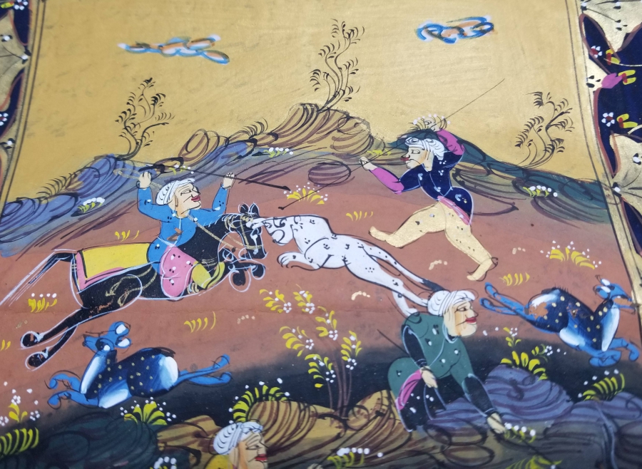 EL YAZMA KİTAP SAYFALARI ÜZERİNDE YAPILMIŞ İKİ ADET EL BOYAMA MİNYATÜR