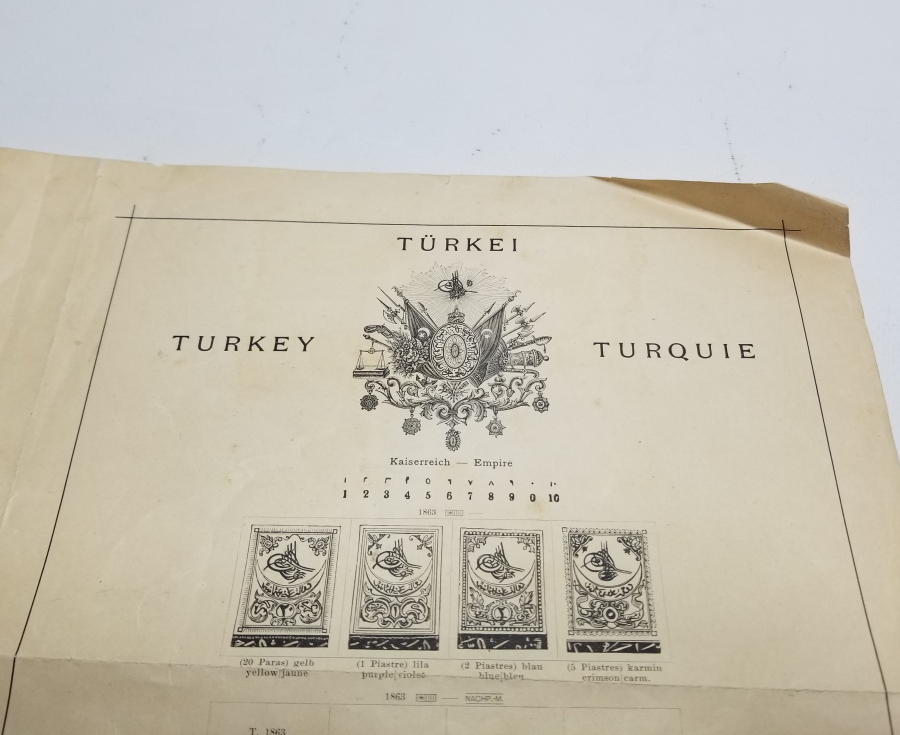 OSMANLI DÖNEMİ ÇOK NADİR PUL KATALOGU SAYFASI