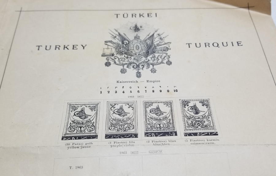 OSMANLI DÖNEMİ ÇOK NADİR PUL KATALOGU SAYFASI