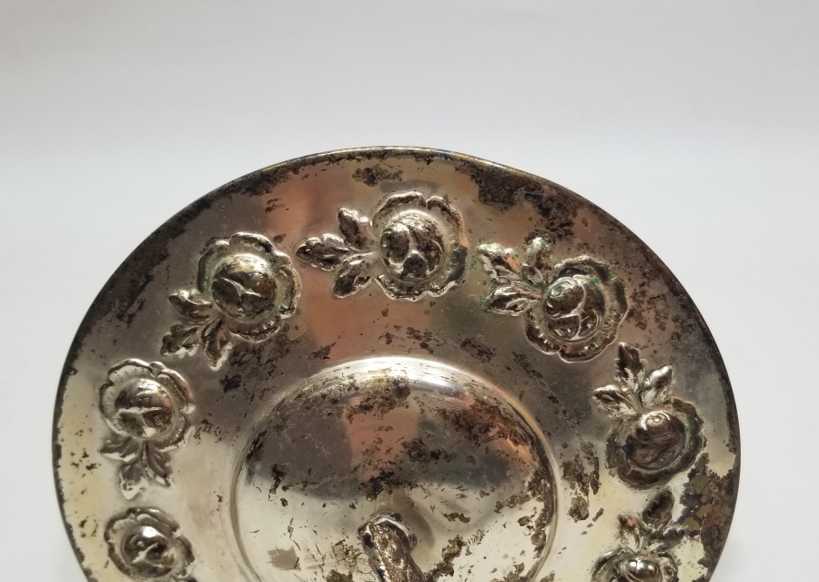 GÜMÜŞ KAPLAMA ANTİKA KAPAKLI ŞEKERLİK