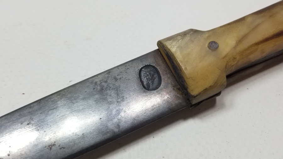 ÜZERİ TUĞRA FİGÜRLÜ USTA DAMGALI NADİR TİPTE OSMANLI ÇERKES KAMASI