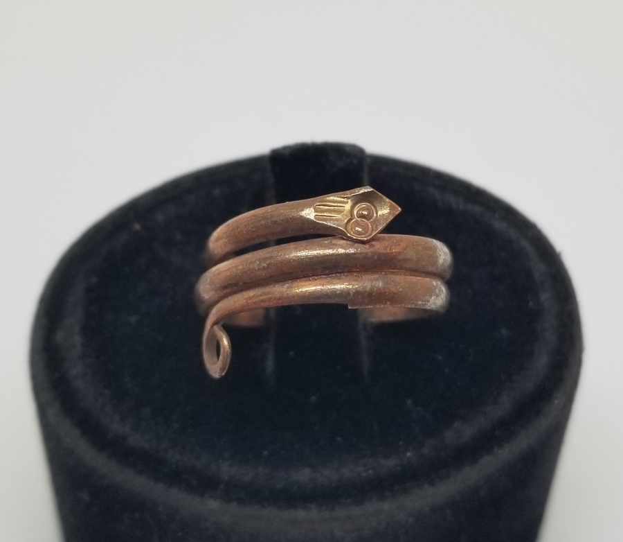 KABARTMA İŞÇİLİKLİ YILAN FORMLU OSMANLI DÖNEMİ RUM İŞİ YÜZÜK