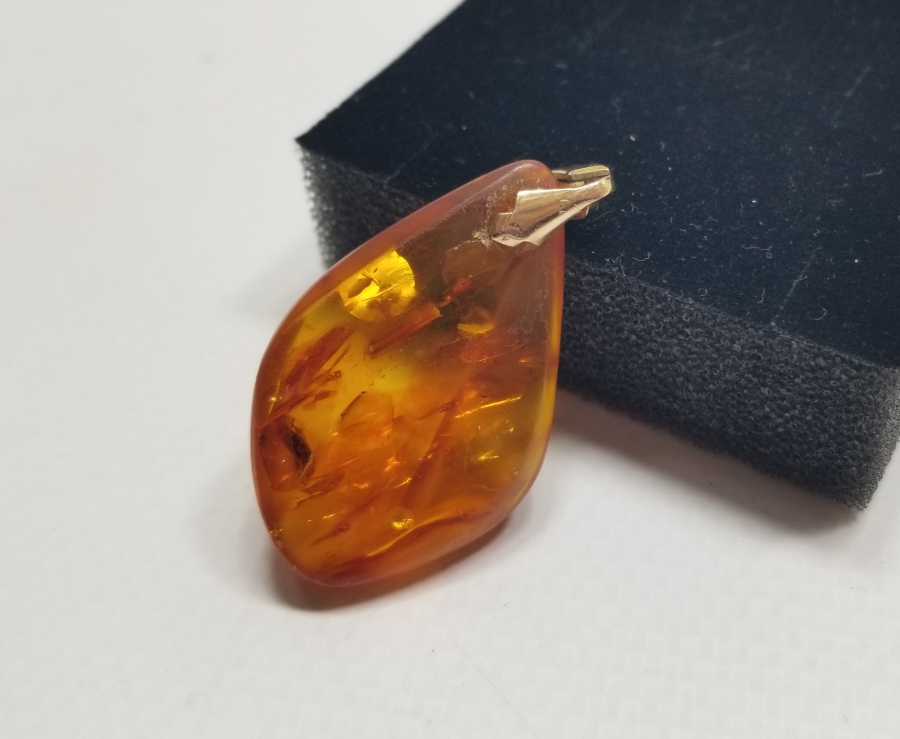 ÖZEL YAPIM ANTİKA DAMLA KEHRİBAR KOLYE