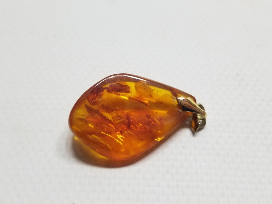 ÖZEL YAPIM ANTİKA DAMLA KEHRİBAR KOLYE