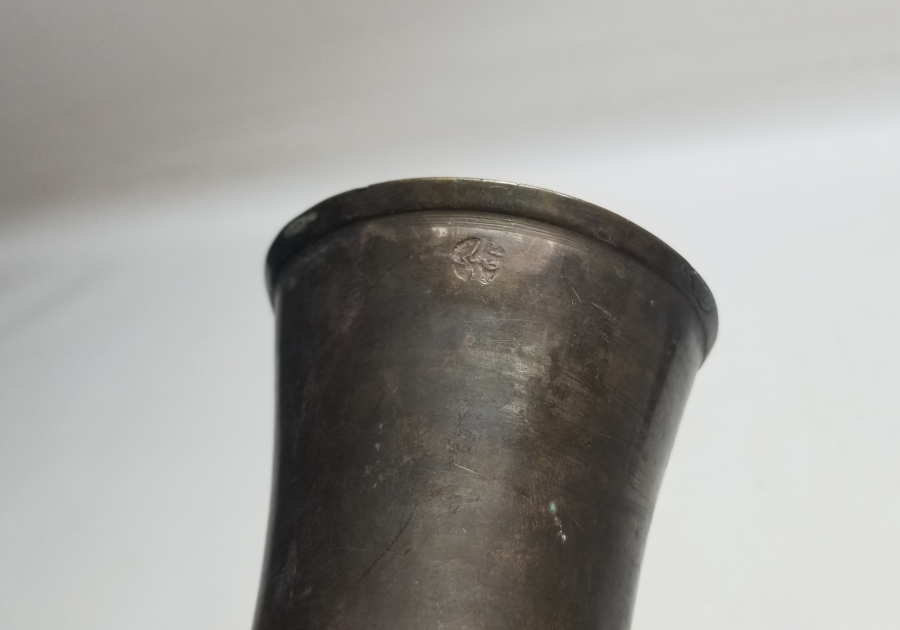 ÜZERİ USTA DAMGALI OSMANLI DÖNEMİ BAKIR ŞERBET BARDAĞI