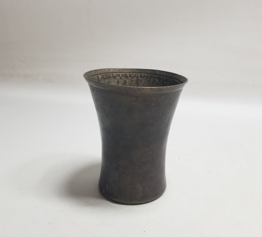 ÜZERİ USTA DAMGALI OSMANLI DÖNEMİ BAKIR ŞERBET BARDAĞI