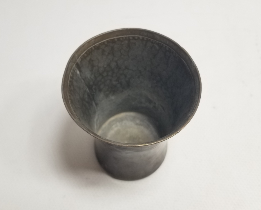 ÜZERİ USTA DAMGALI OSMANLI DÖNEMİ BAKIR ŞERBET BARDAĞI