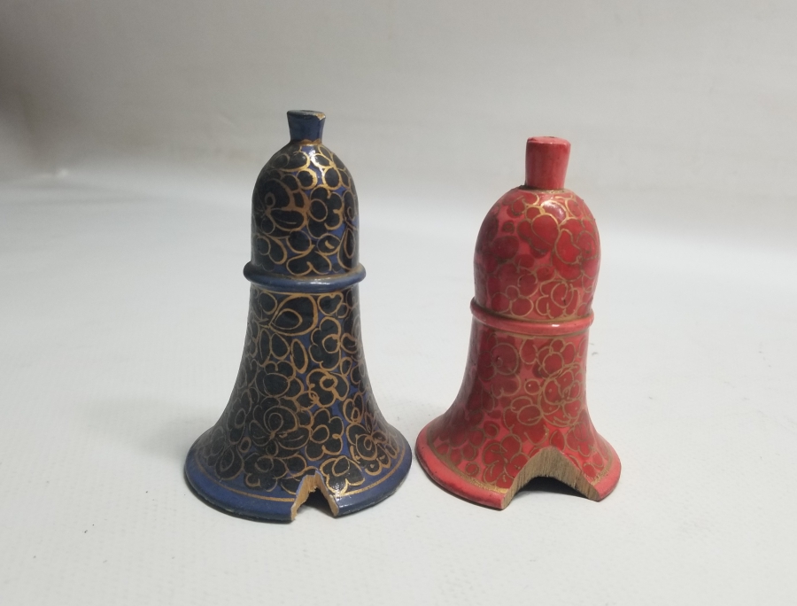 EL BOYAMA İŞÇİLİKLİ OSMANLI DÖNEMİ PAPİER MACHE İKİ ADET OYUNCAK