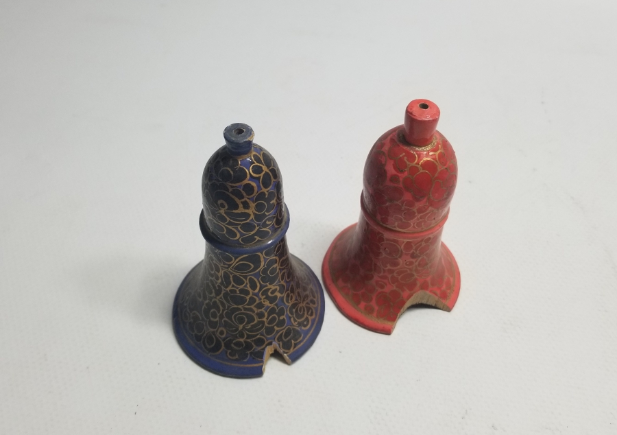 EL BOYAMA İŞÇİLİKLİ OSMANLI DÖNEMİ PAPİER MACHE İKİ ADET OYUNCAK