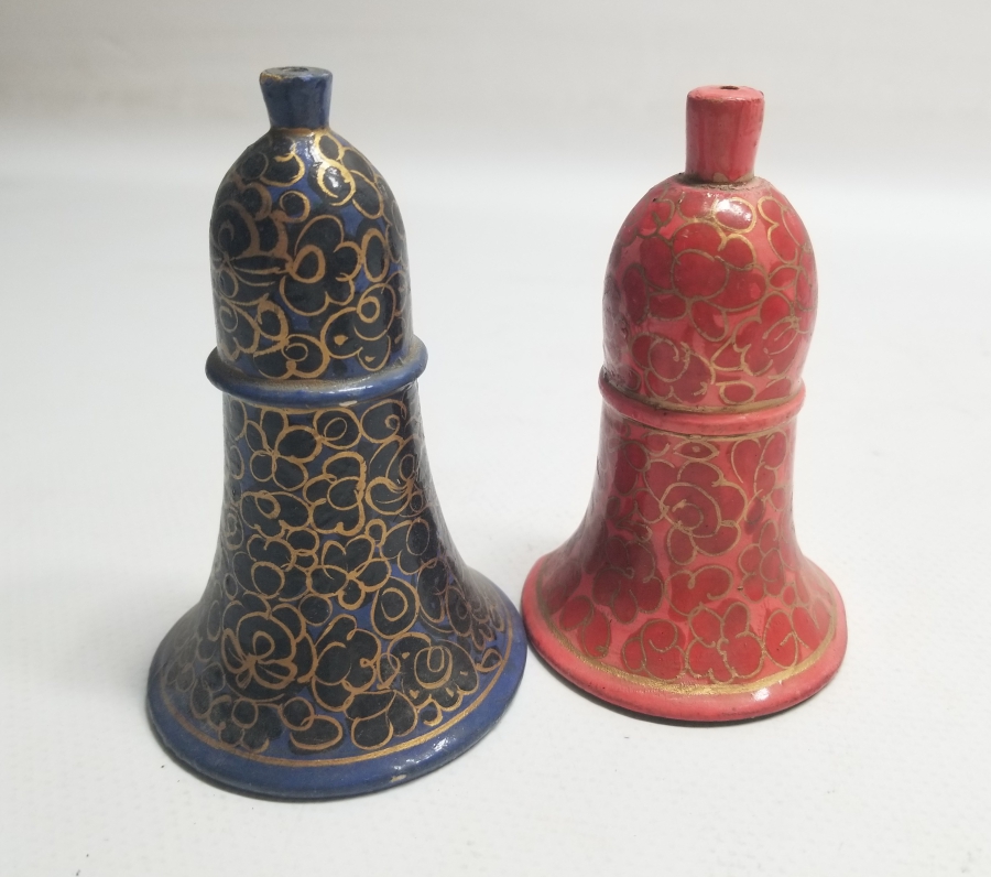 EL BOYAMA İŞÇİLİKLİ OSMANLI DÖNEMİ PAPİER MACHE İKİ ADET OYUNCAK