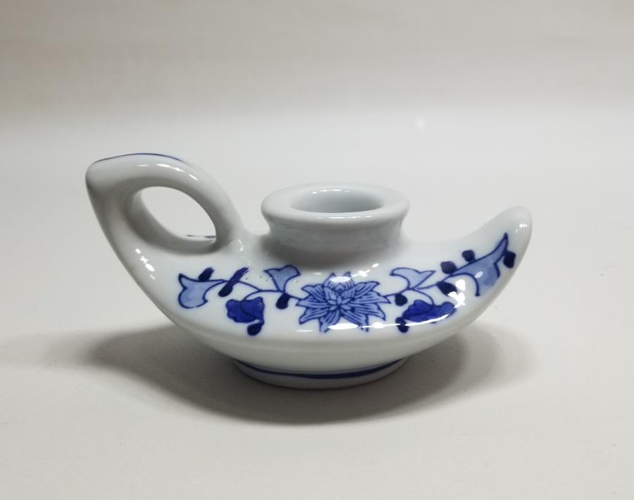 UZAKDOĞU YAPIMI ANTİKA PORSELEN EL MUMLUĞU