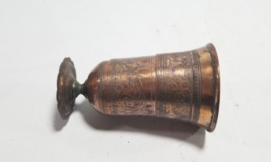 OSMANLI DÖNEMİ ÇOK NADİR KALEM İŞÇİLİKLİ KATLANIR SEYAHAT BARDAĞI