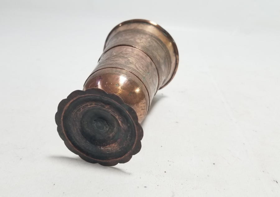 OSMANLI DÖNEMİ ÇOK NADİR KALEM İŞÇİLİKLİ KATLANIR SEYAHAT BARDAĞI